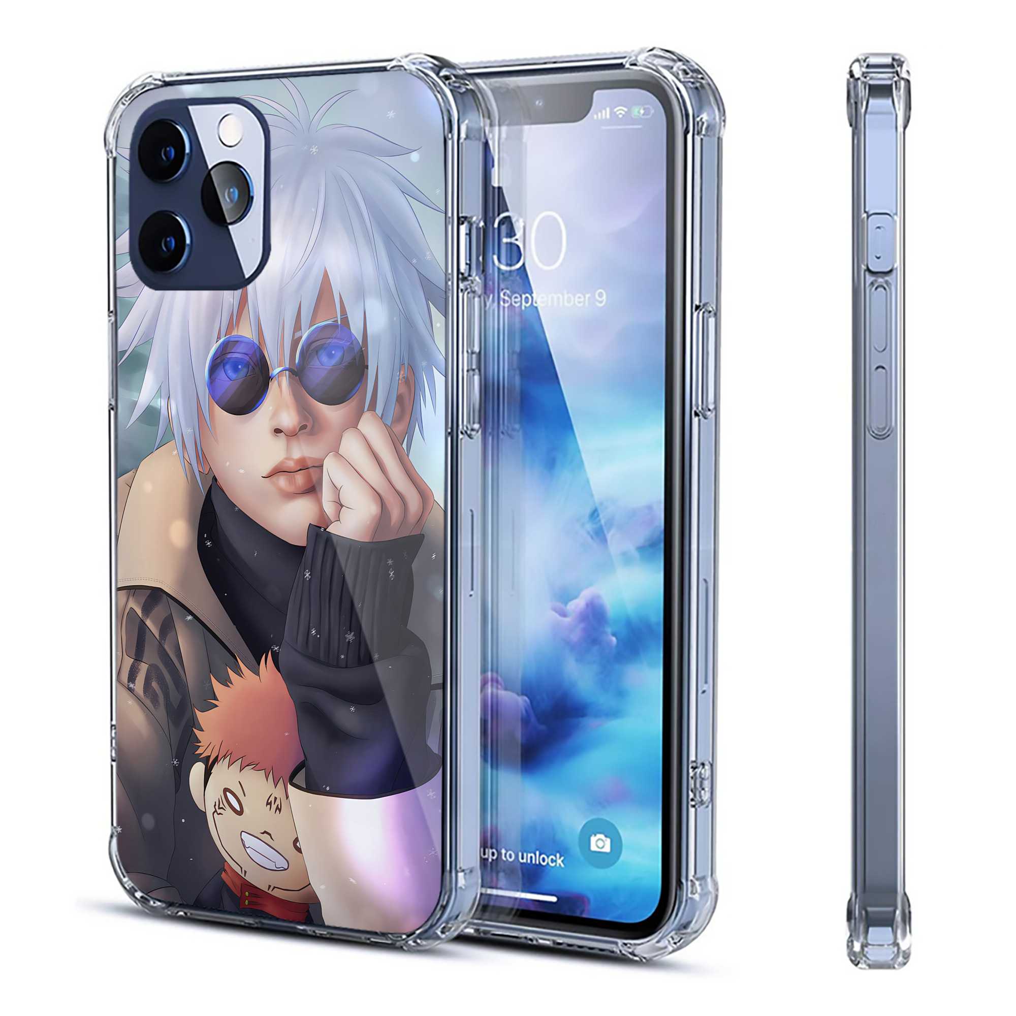 （画像用） 呪術廻戦 Jujutsu Kaisen 【iPhone 12シリーズ対応】透明スマホケース（クリアソフトケース）